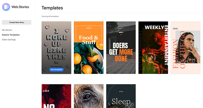 Web Stories Templates