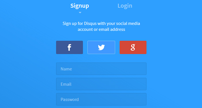 Create a Disqus Account