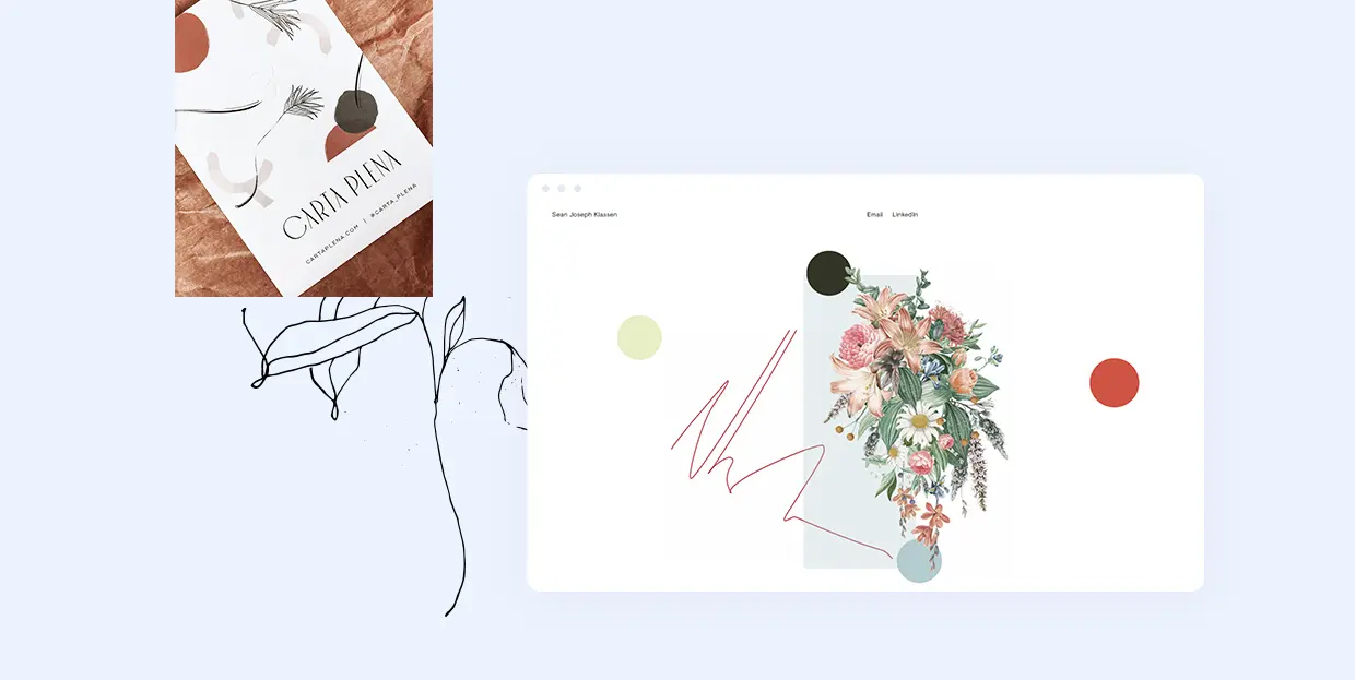 Examples of Floral Illustrations in Web Design