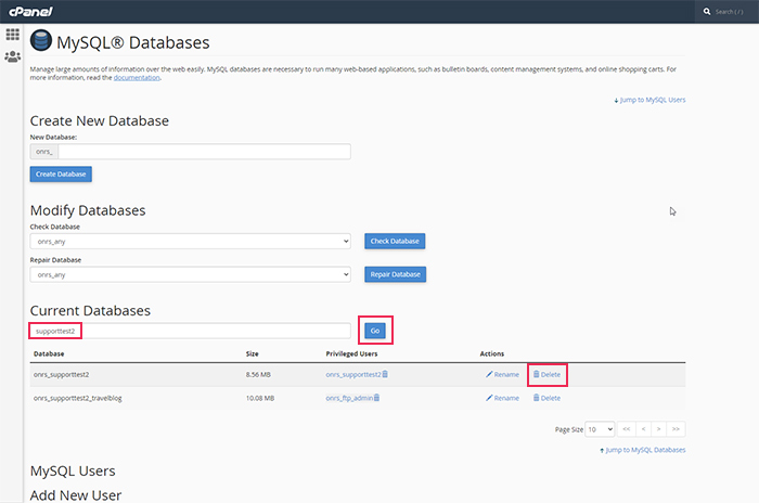 MySQL Databases Modify