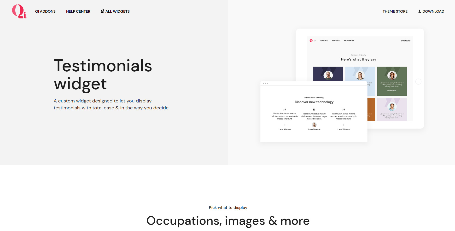 Qi Testimonials Widget