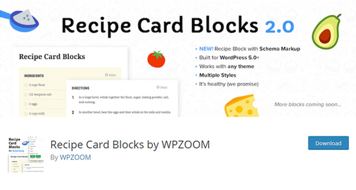 Recipe Card Blocks by WPZOOM Plugin