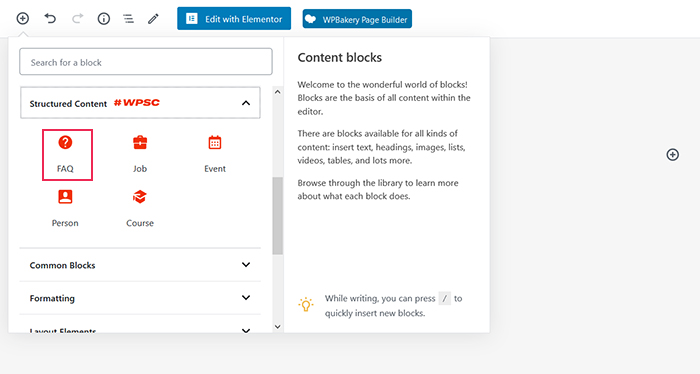 Structured Content FAQ