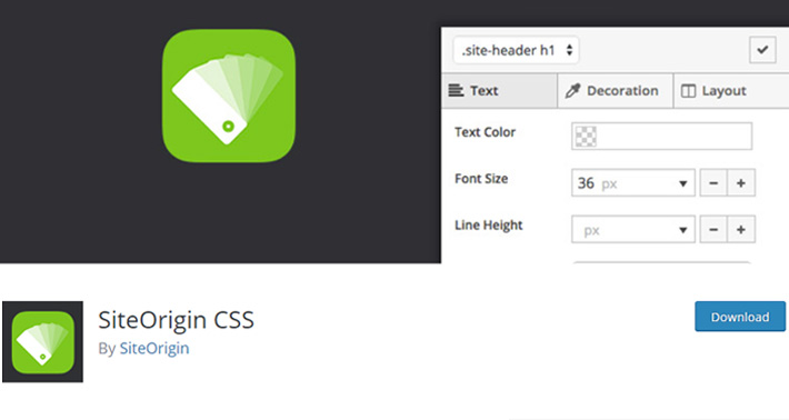 SiteOrigin CSS plugin