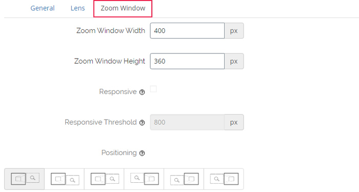 Zoom Window lens shape