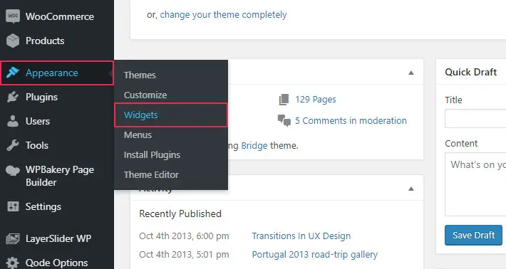 WordPress Widget Options