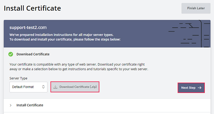 Creating Free SSL Download Certificate