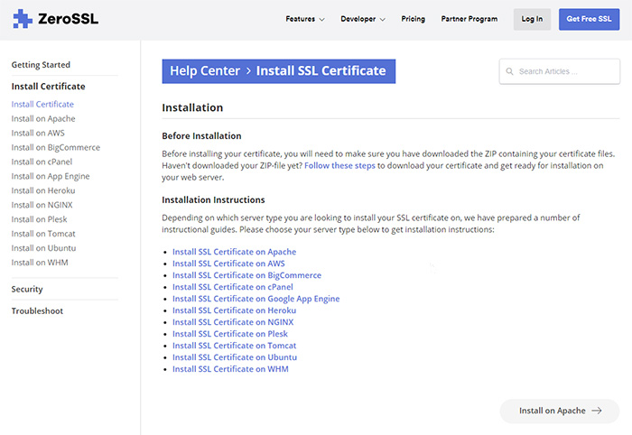 Creating Free SSL Help Center