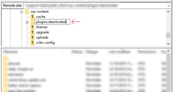 FTP Deactivate Plugins