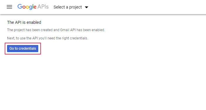 Gmail-APIs Credientals