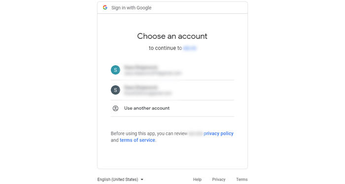 Gmail Choose Account