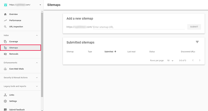 Google Search Console Sitemaps