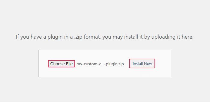 Upload Plugin Via Dashboard Install