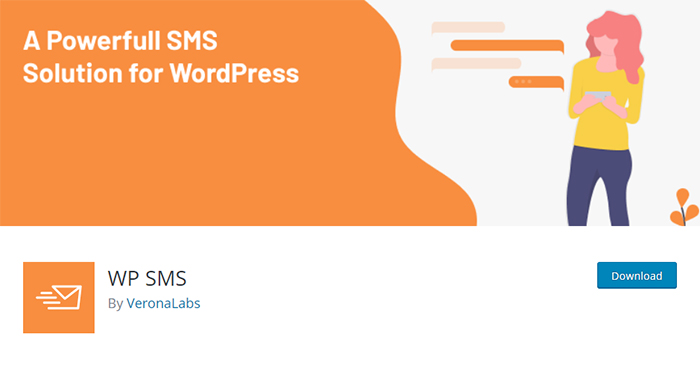 wordpress send sms message