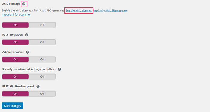 Yoast SEO XML Sitemaps