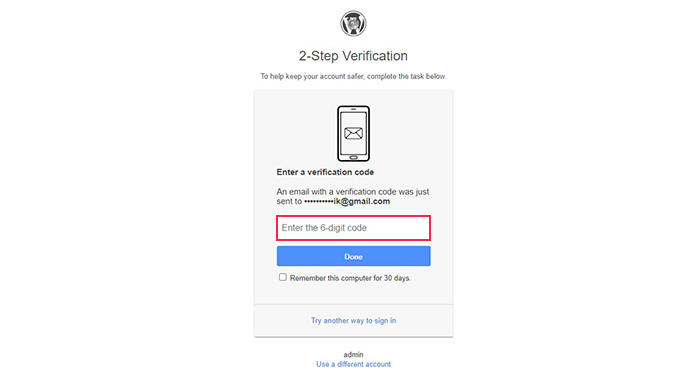 2-Step Verification Enter Code