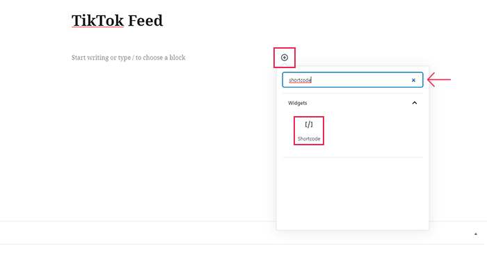 Block Shortcode