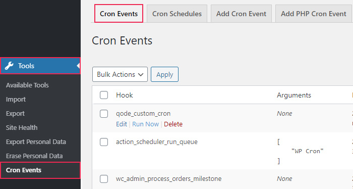 Cron Events