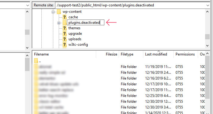FTP Deactivate Plugins