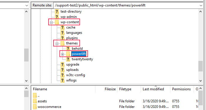 FTP WP Content Themes