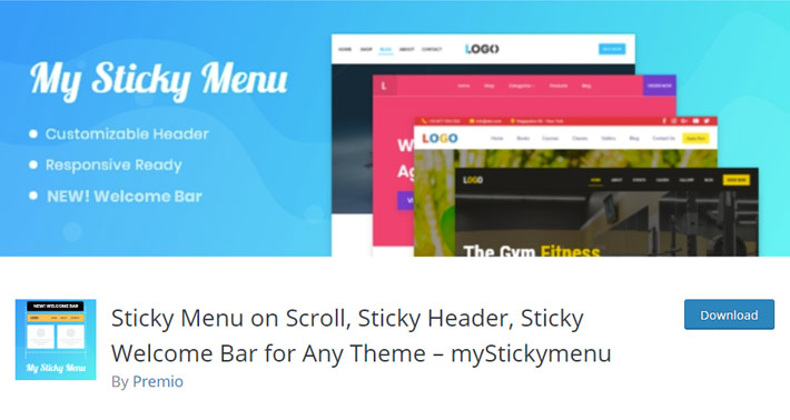 My Sticky Menu Plugin