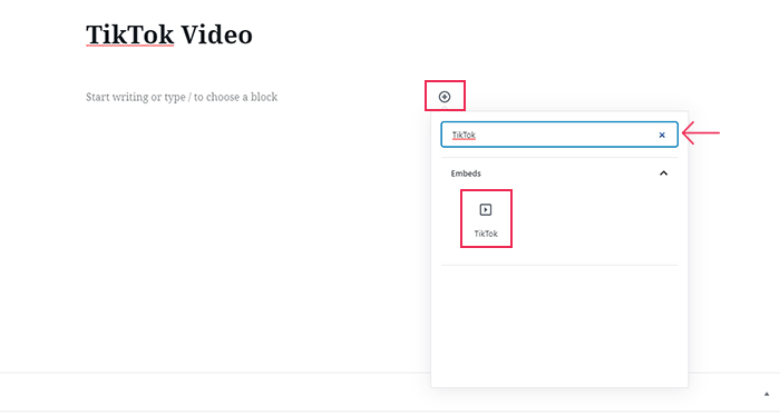 TikTok Video Block