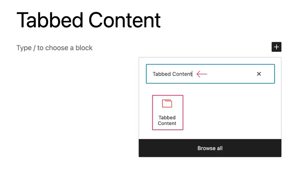 Adding Tabbed Content Block
