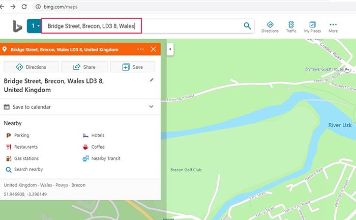 Bing Maps Location