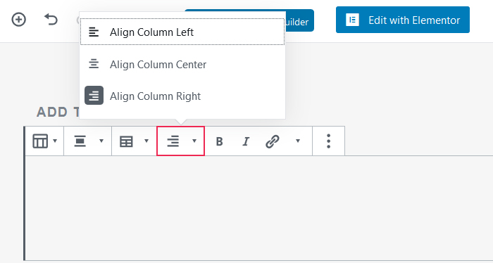 Column Alignment