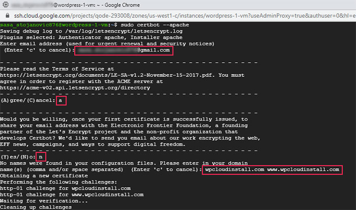 Configuring Free SSL