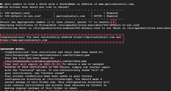 Configuring Free SSL