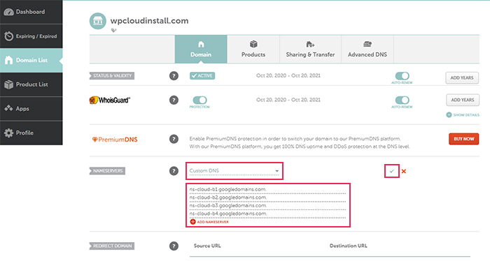 Configuring a Domain Name