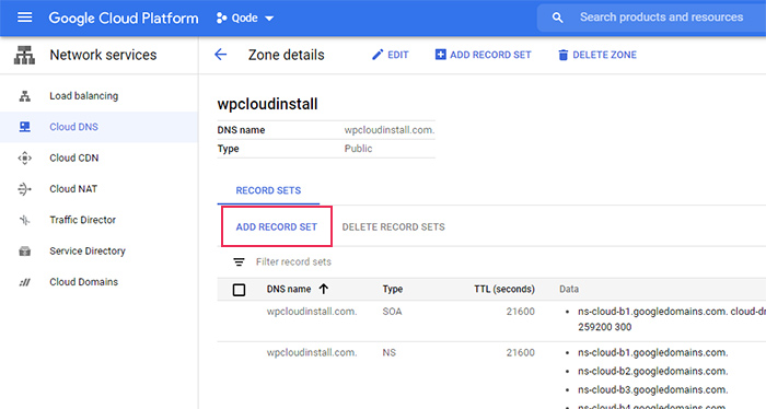 Configuring a Domain Name