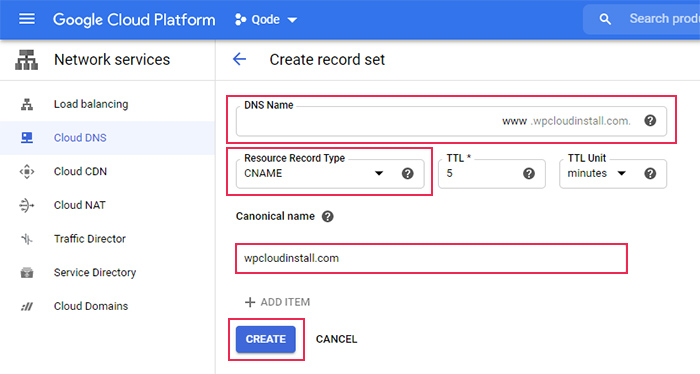 Configuring a Domain Name