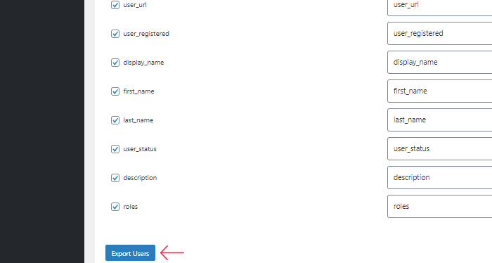 Import Export Wordpress Users