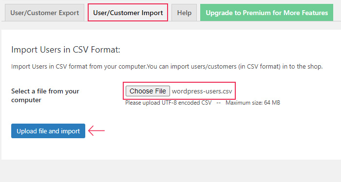 Import Export Wordpress Users