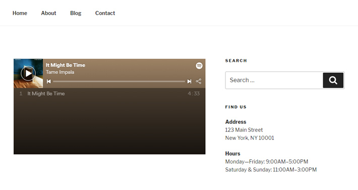 wordpress spotify player