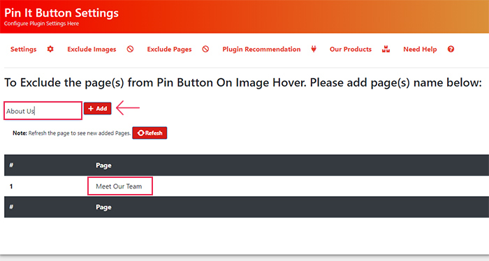 PinIt Button Exclude Pages