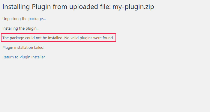 Plugin Not Valid