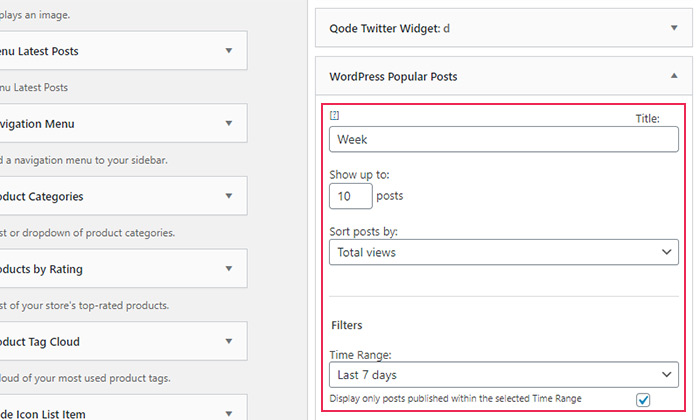 WordPress Popular Posts Widget