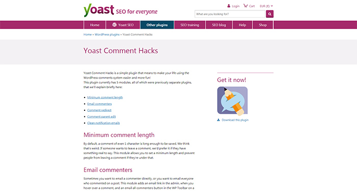 Yoast Comment Hacks