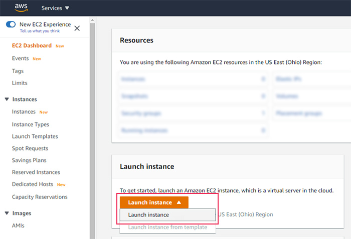 AWS Services EC2 Launch Instance