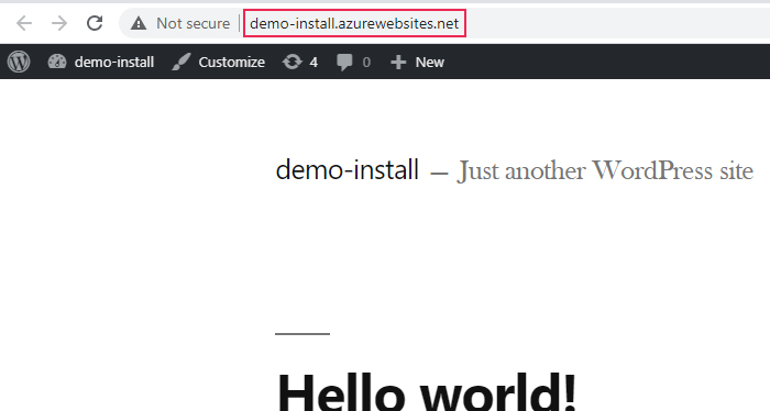 Azure Websites URL