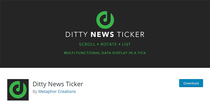 Ditty News Ticker
