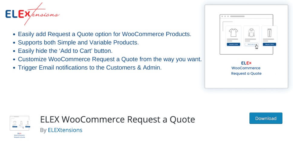 ELEX WooCommerce Request a Quote