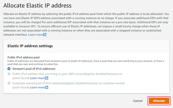 Elastic IP Address Allocate