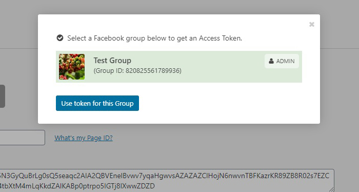 Facebook Use Token