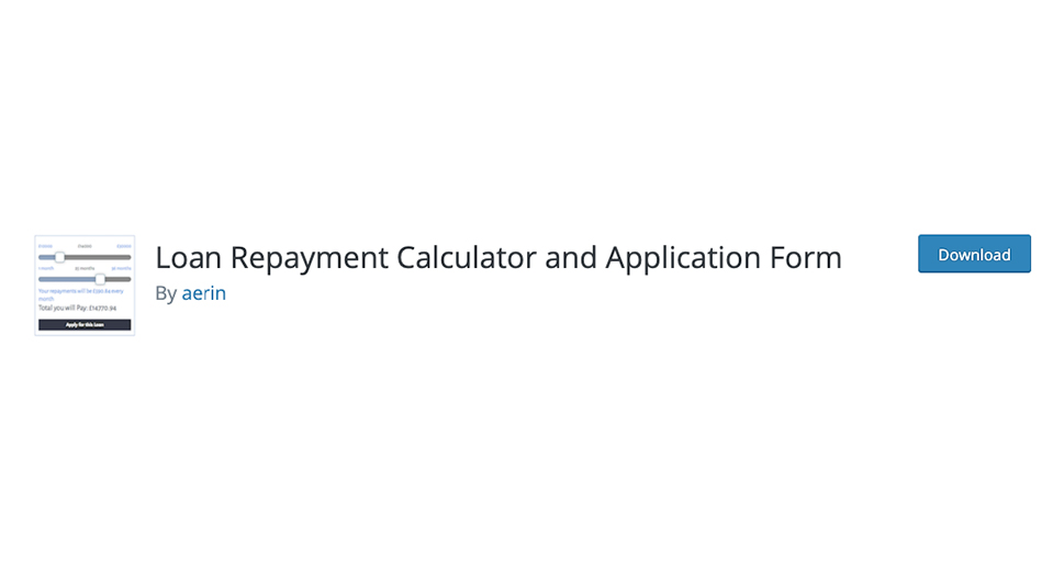 Loan Repayment Calculator and Application Form