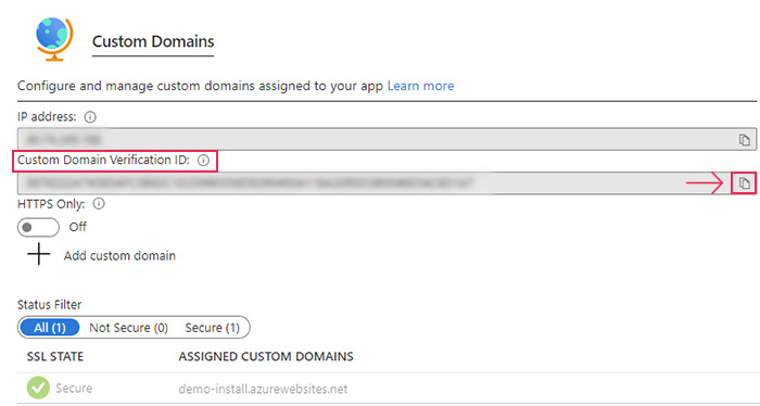 Mapping a Domain Custom Domain ID