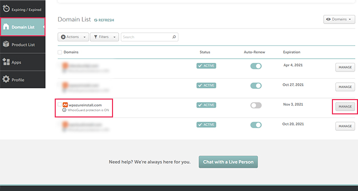 Mapping a Domain List